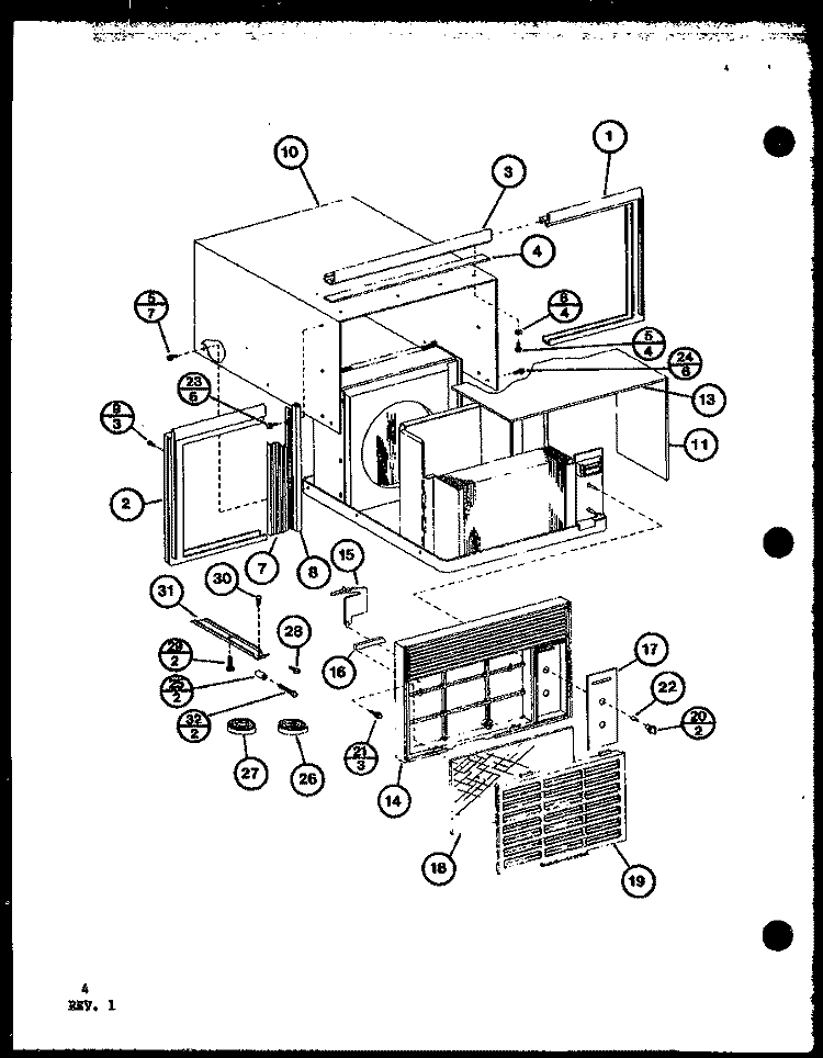 Page 1 Diagram and Parts List for ES8P2MR P6945805R Maytag Air Conditioner