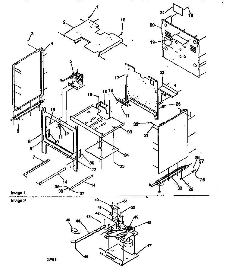 Cabinet Diagram and Parts List for ARG7200L-P1143331NL  Amana Range