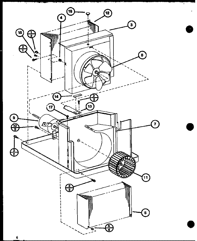 Page 2 Diagram and Parts List for ES122MR P6968303R Maytag Air Conditioner