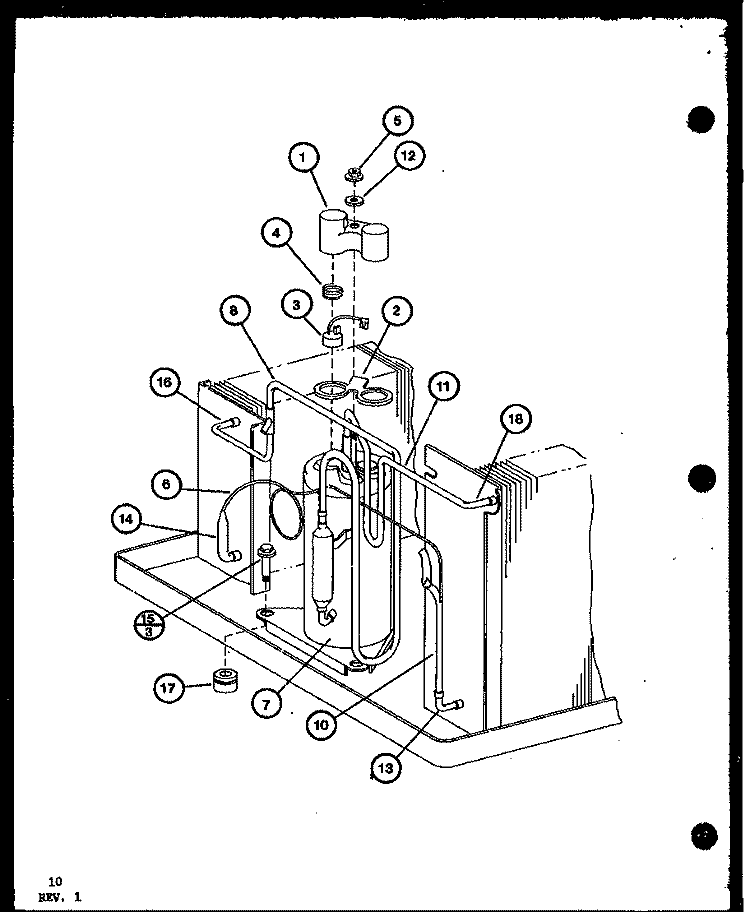 Page 4 Diagram and Parts List for ES122MR P6968303R Maytag Air Conditioner