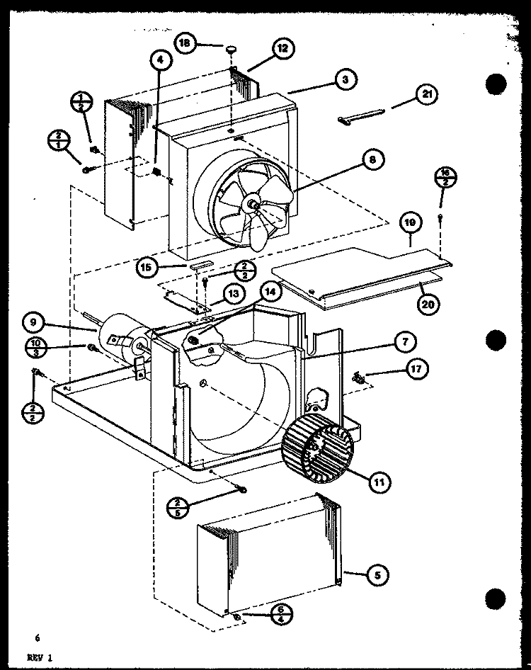 Page 2 Diagram and Parts List for ES1123R P6968406R Maytag Air Conditioner