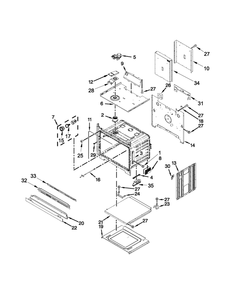 Oven Parts Diagram and Parts List for MEW9630DS01  Maytag Wall Oven