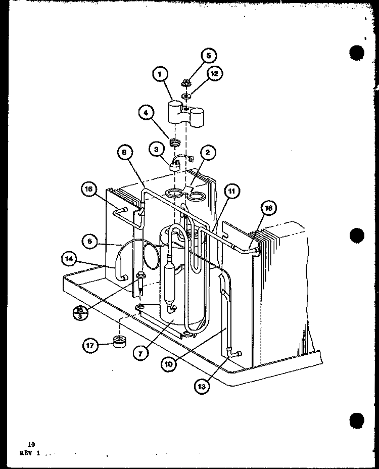Page 4 Diagram and Parts List for ES1123R P6968406R Maytag Air Conditioner