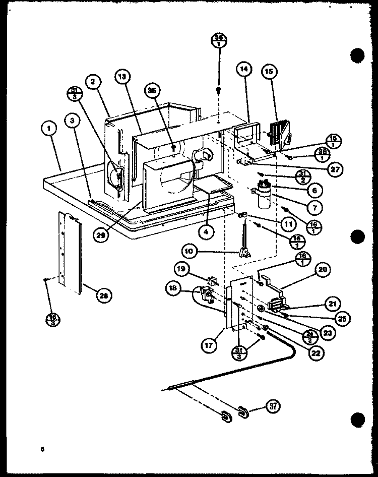 Page 3 Diagram and Parts List for CES1093HER P9920805R Amana Air Conditioner