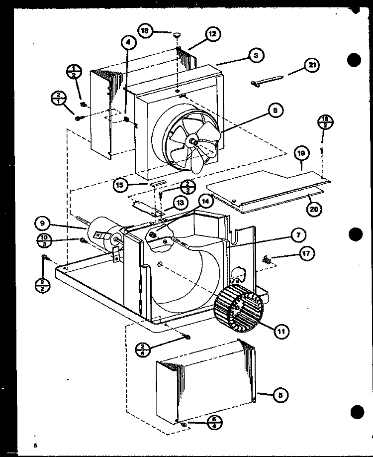 Page 2 Diagram and Parts List for ES1123A P6968407R Maytag Air Conditioner