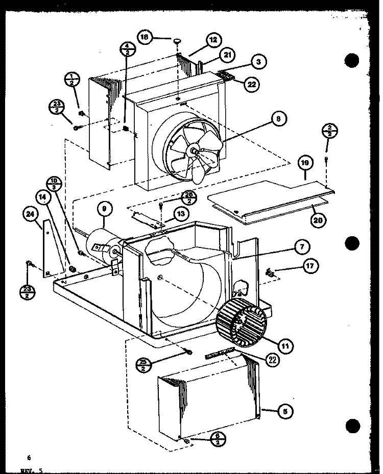 Page 6 Diagram and Parts List for 5P2MS P9931511R Amana Air Conditioner