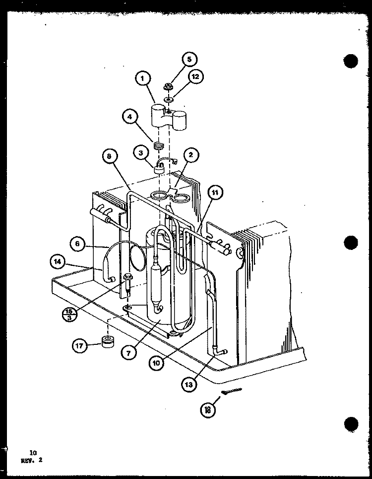 Page 8 Diagram and Parts List for 5P2MS P9931511R Amana Air Conditioner