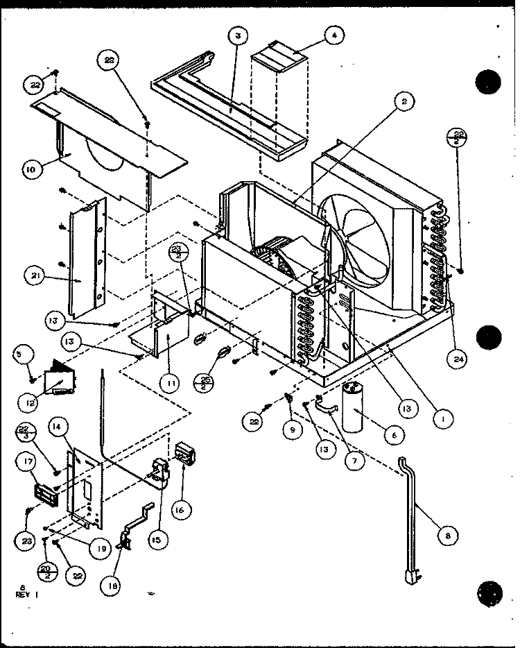 Page 3 Diagram and Parts List for B12C3V P1152002R Amana Air Conditioner