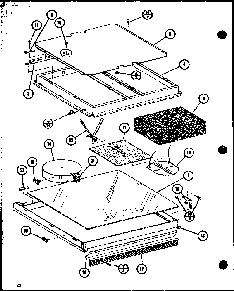 Section 6 Diagram and Parts List for RCC-1010 P85729-1S Amana Range
