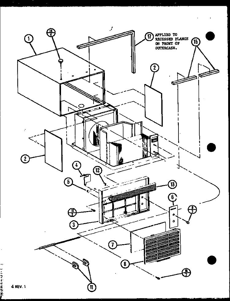 Page 1 Diagram and Parts List for 12C3HES P6968422R Maytag Air Conditioner