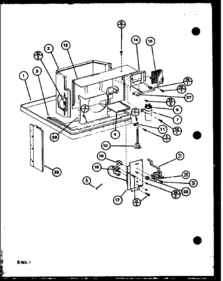 Page 3 Diagram and Parts List for 12C3HES P6968422R Maytag Air Conditioner