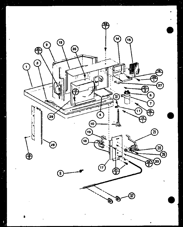 Page 3 Diagram and Parts List for B12C3HES P9920815R Amana Air Conditioner