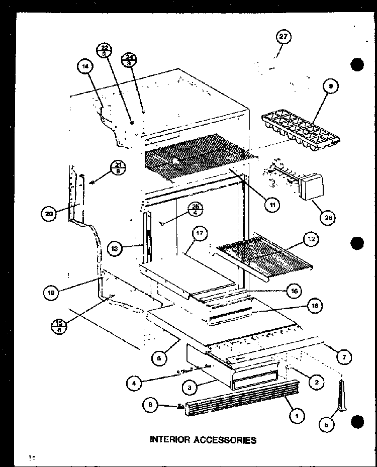 Section 3 Diagram and Parts List for CIC-4-P7621302W  Amana Refrigerator