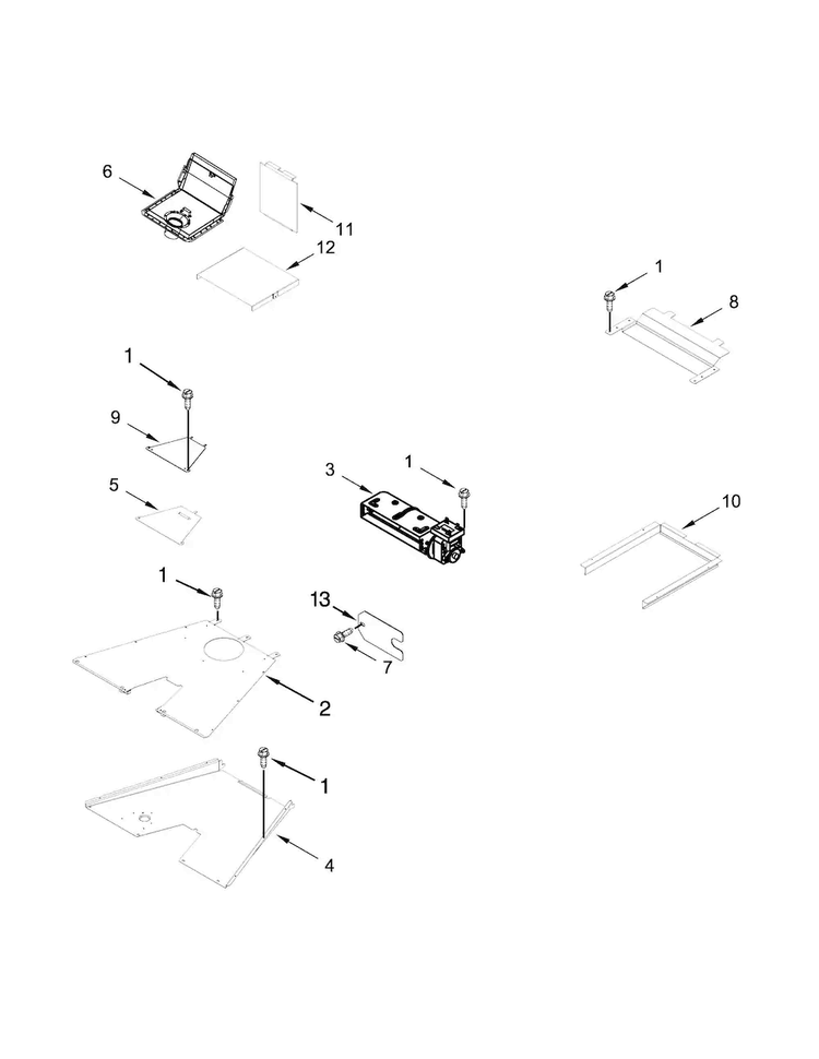 Venting Parts Diagram and Parts List for JLRP436WP00  Jenn-Air Range