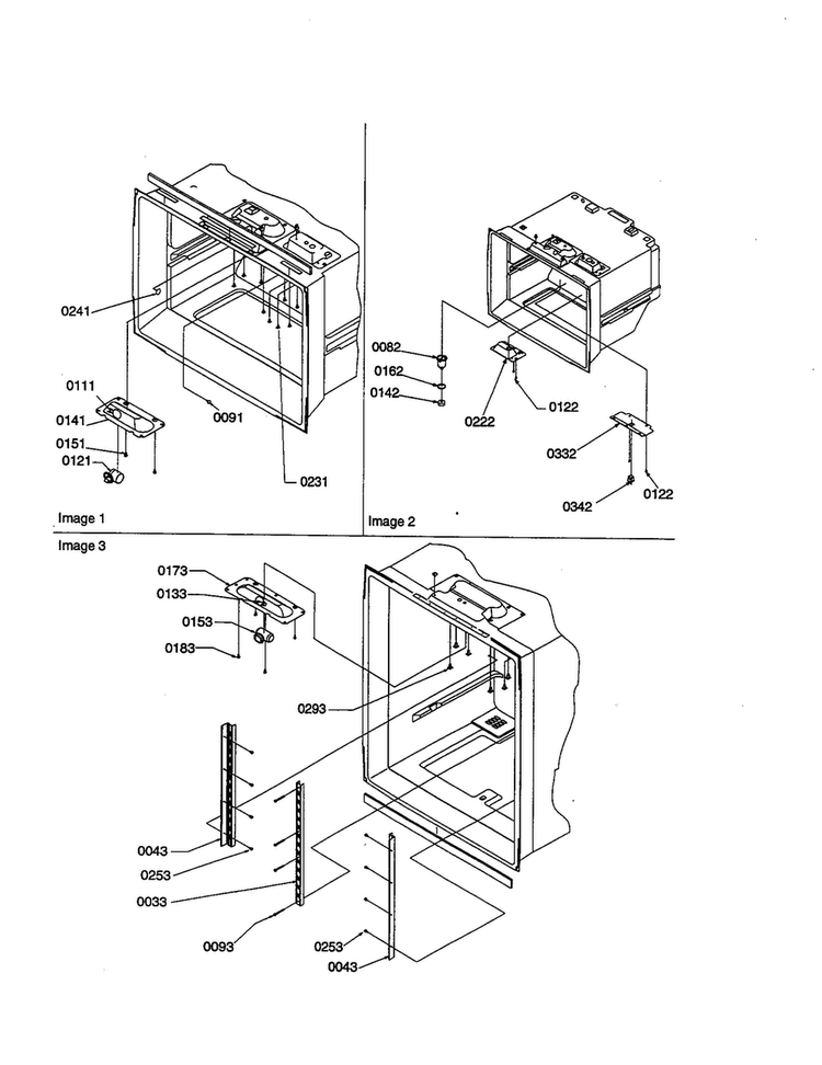 Shelf Ladders/light Assemblies Diagram and Parts List for BRF20TE-P1199202WE  Amana Refrigerator
