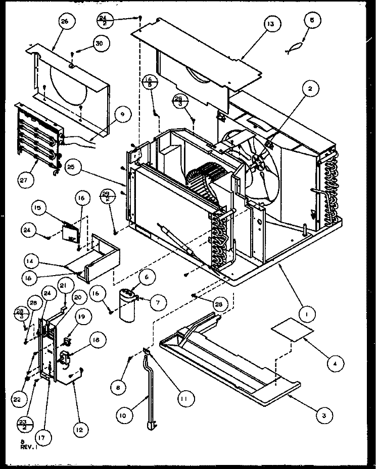 Page 3 Diagram and Parts List for 12C3EV P1118122R Maytag Air Conditioner
