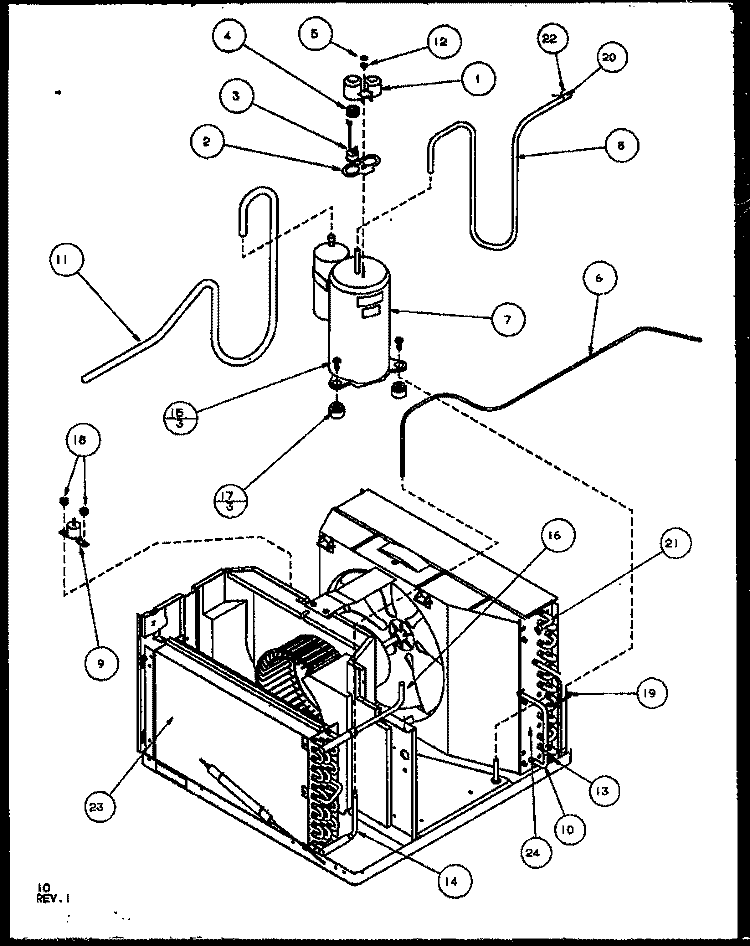 Page 4 Diagram and Parts List for 12C3EV P1118122R Maytag Air Conditioner