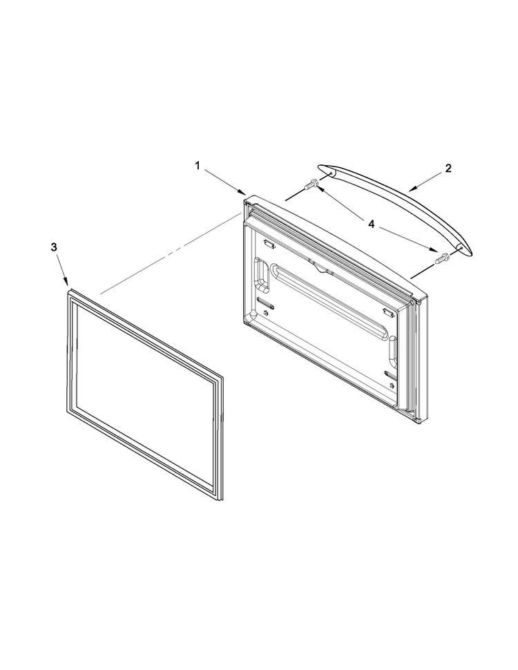 Freezer Door Diagram and Parts List for MFF2258VEB7  Maytag Refrigerator