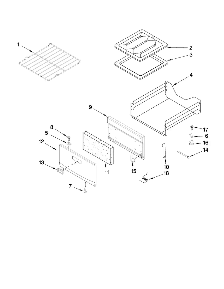 Oven & Broiler Parts Diagram and Parts List for AGG222VDB0  Amana Range
