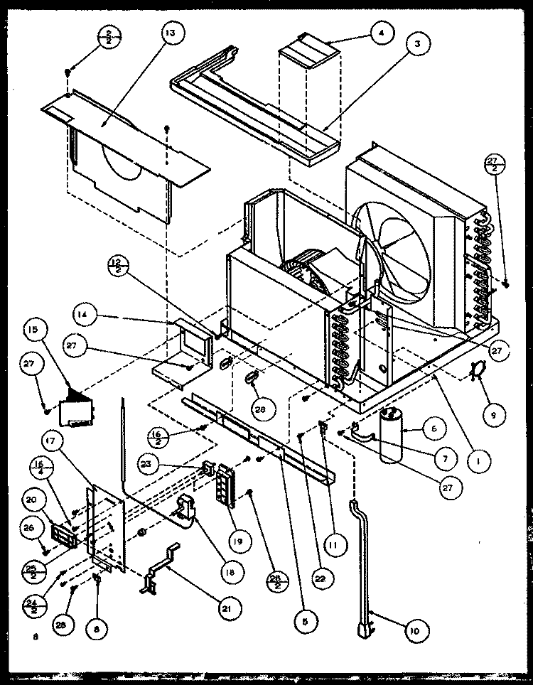 Page 3 Diagram and Parts List for 9P2MC P1162106R Amana Air Conditioner