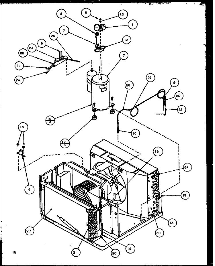 Page 4 Diagram and Parts List for B9C3HES P1152008R Amana Air Conditioner