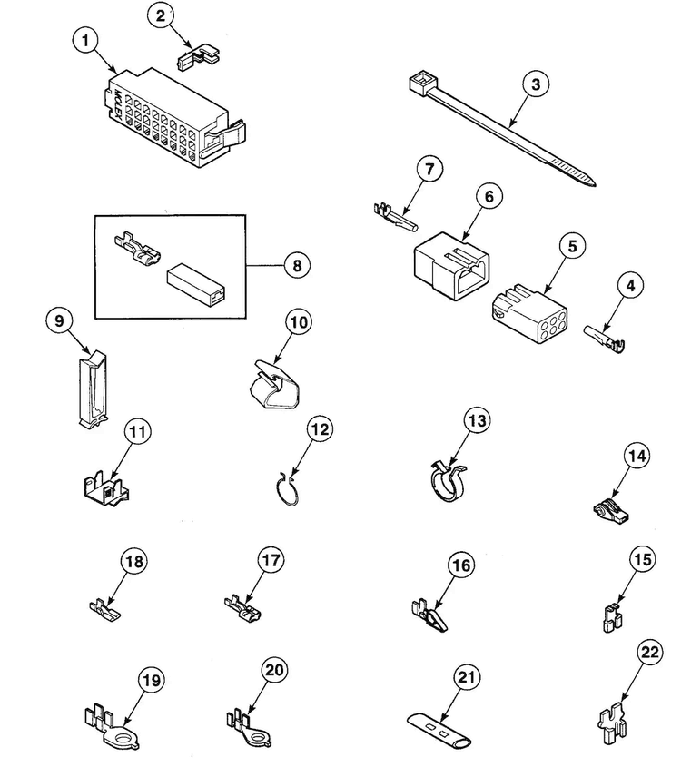 Terminals Diagram and Parts List for SWT210WN1124  Speed Queen Washer