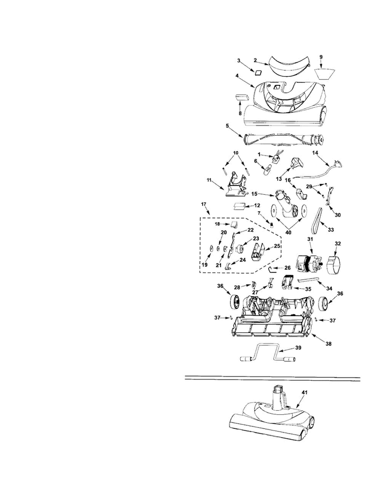 Power-mate Parts Diagram and Parts List for 11627515700  Kenmore Canister Vacuum