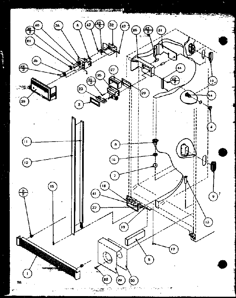 Refrigerator/freezer Controls And Cabinet Parts Diagram and Parts List for SZDE27MPL-P1124403WL  Amana Refrigerator