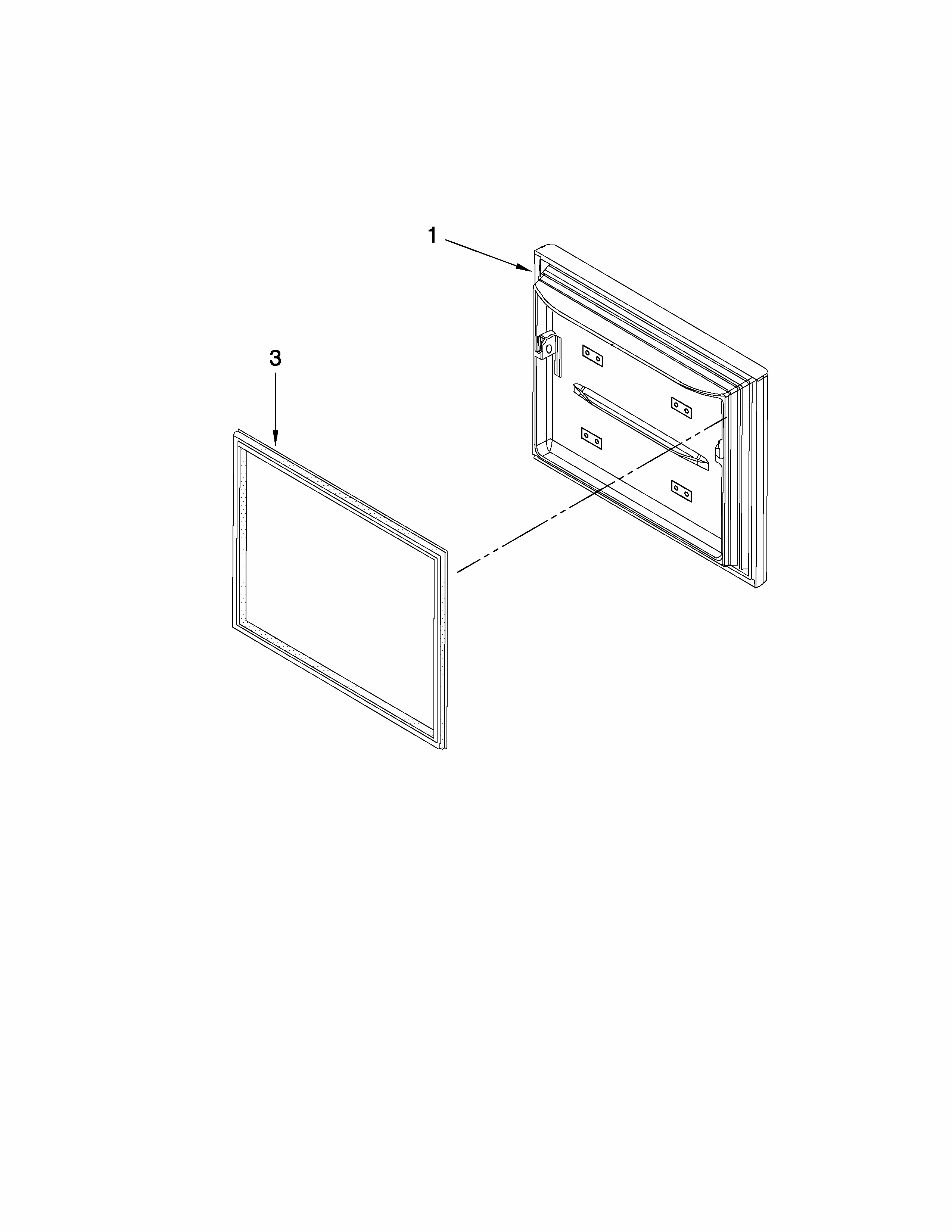 Freezer Door Parts Diagram and Parts List for RY4951000W3  Maytag Refrigerator