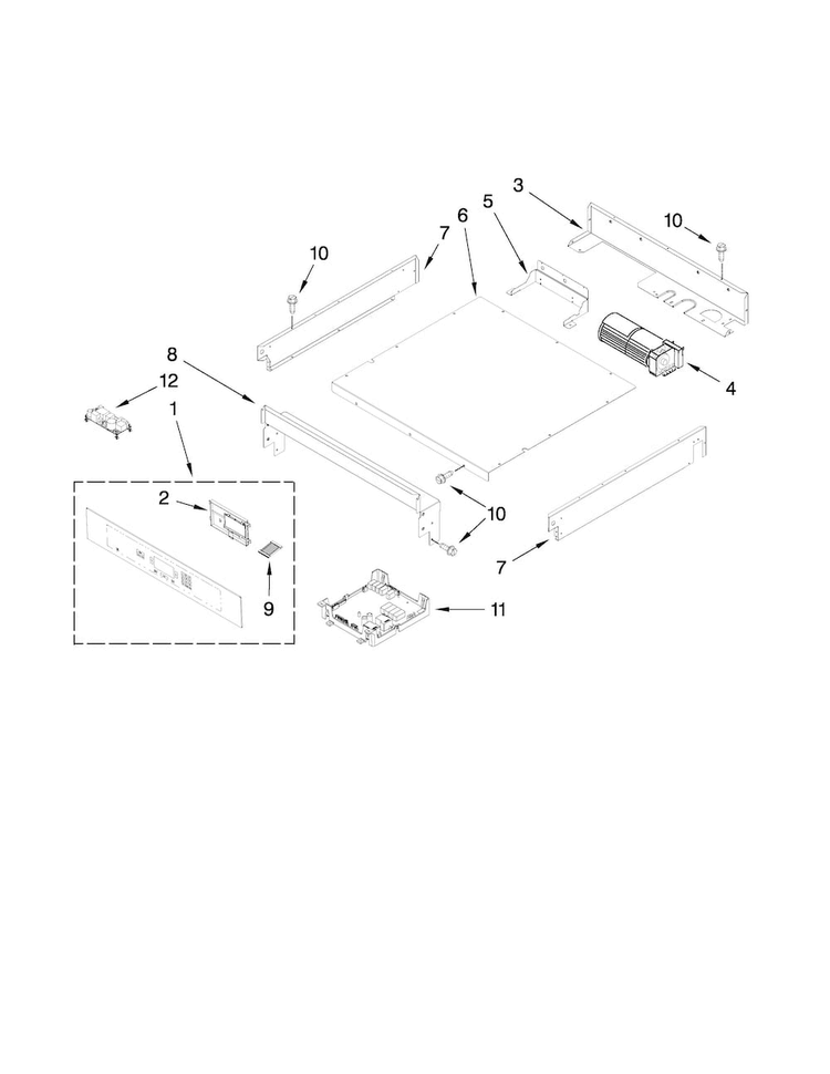 Control Panel Parts Diagram and Parts List for JJW3430WR00  Jenn-Air Wall Oven