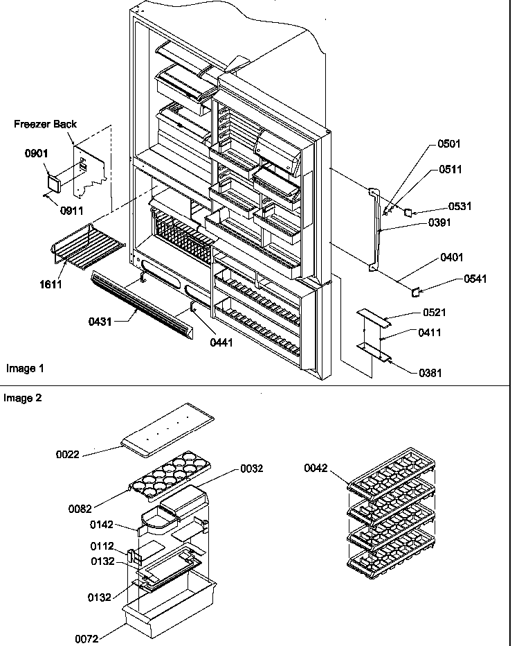 Door Handles & Accessories Diagram and Parts List for BR22S6E-P1196706WE  Amana Refrigerator