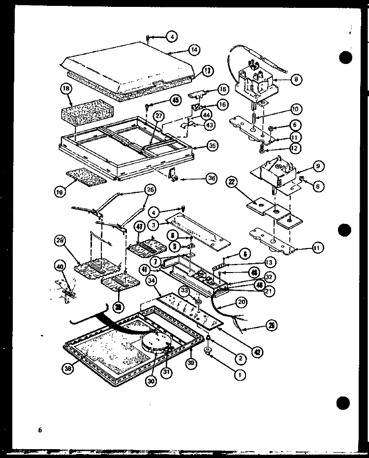 COOKTOPS Diagram and Parts List for AKC-2D P8512309S Amana Cooktop