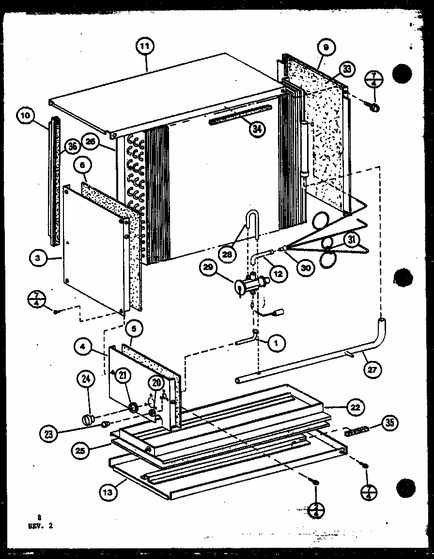 (scfc18hohc/p9920008c) (scfc24hohc/p9920009c) (scfc24hohd/p1100901c) Diagram and Parts List for SCFC24HOHD P1100901C Amana Air Conditioner