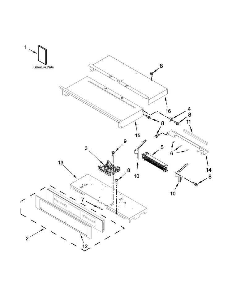 Control Panel Parts Diagram and Parts List for JJW2730DS01  Jenn-Air Wall Oven