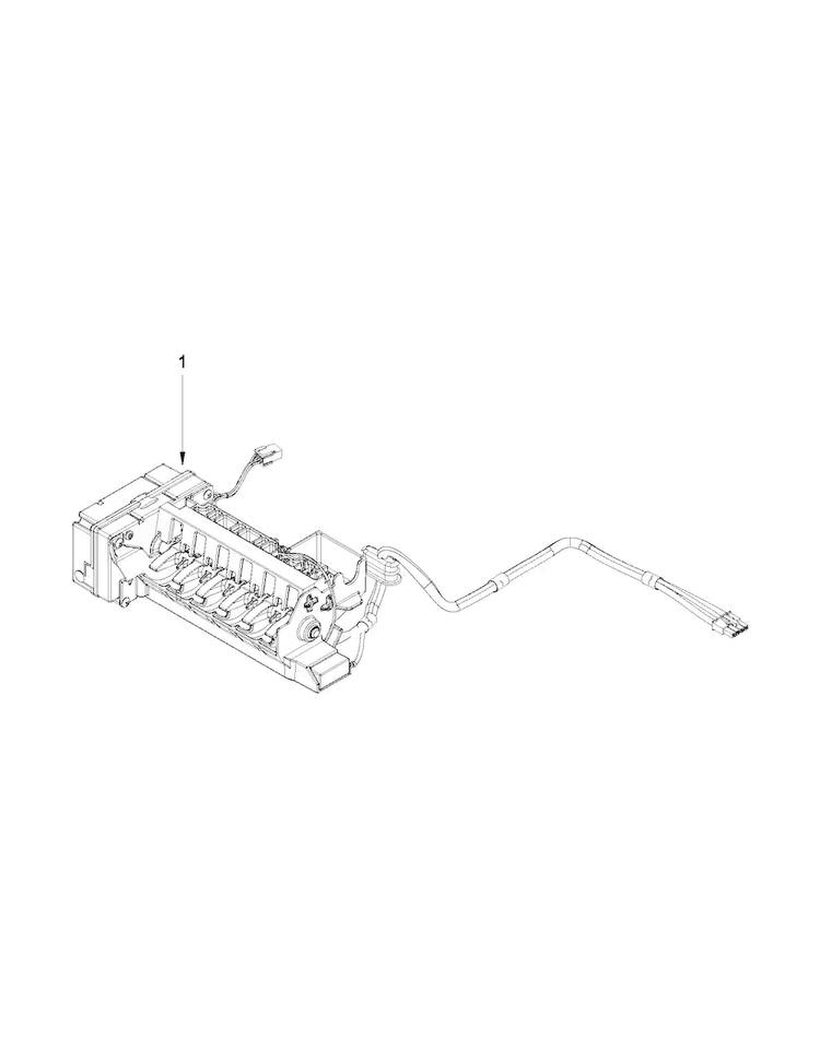 Icemaker Parts Diagram and Parts List for MFT2673BEW10  Maytag Refrigerator