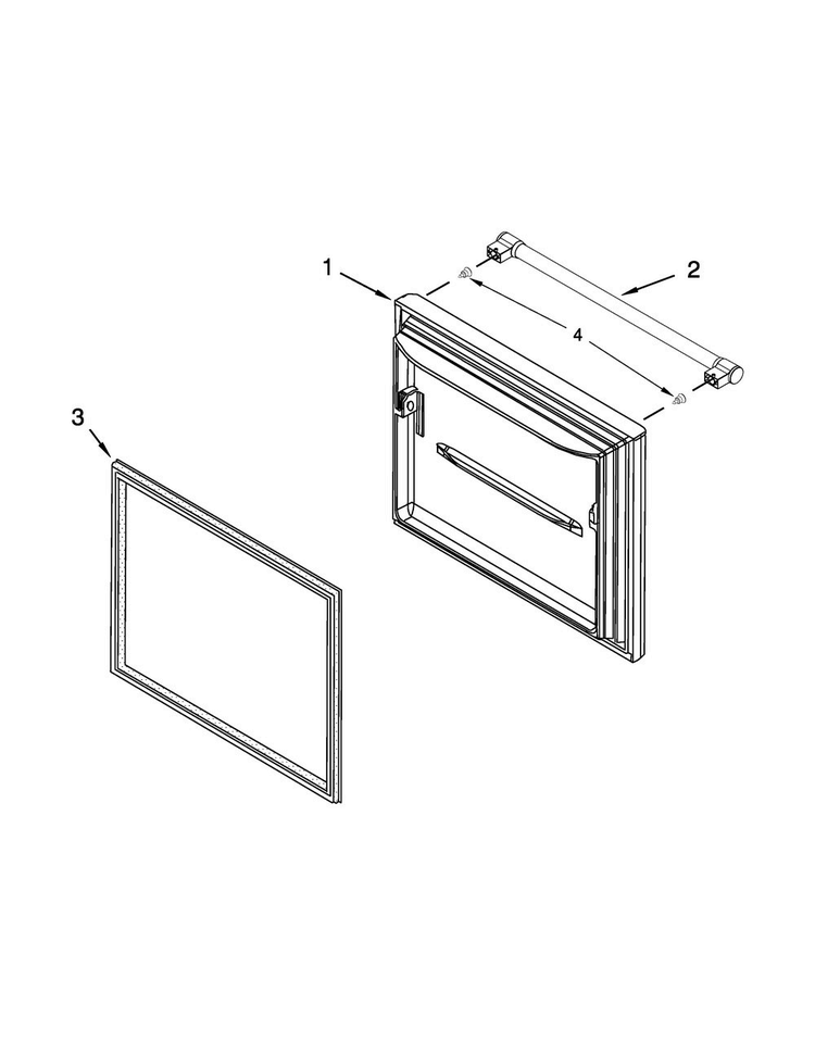 Freezer Door Parts Diagram and Parts List for MBF2258FEE00  Maytag Refrigerator