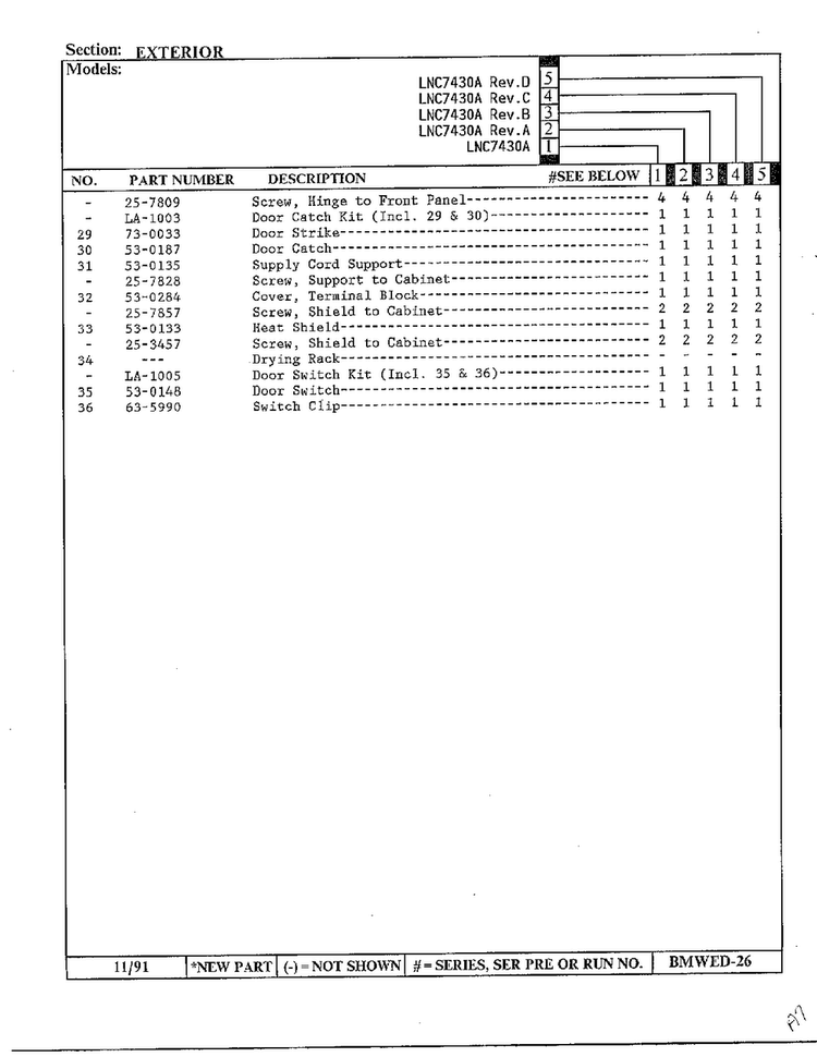 Exterior Page 3 Diagram and Parts List for 7430A REV D Norge Dryer