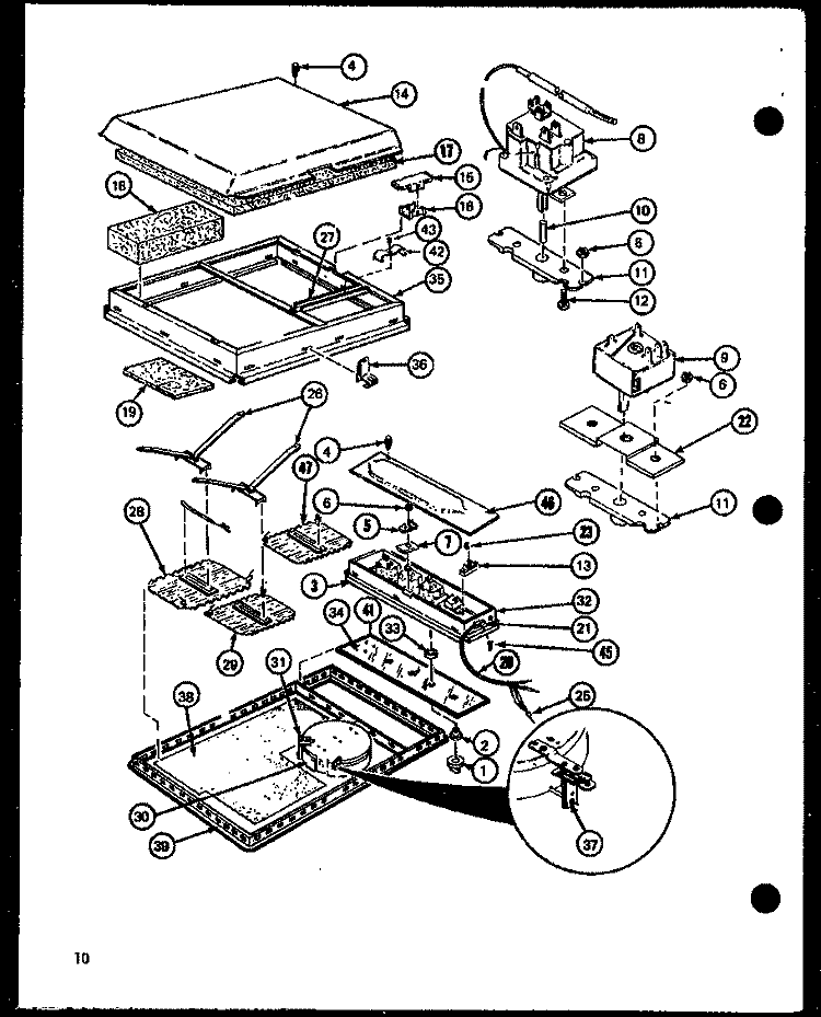 Page 3 Diagram and Parts List for AKC30C P8512314S Amana Cooktop