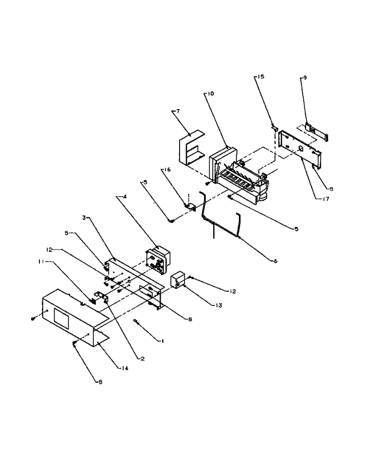 Ice Maker Diagram and Parts List for SZD27NE-P1162410WE  Amana Refrigerator