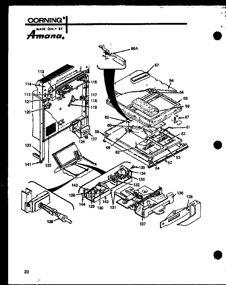 Page 4 Diagram and Parts List for ARC-2B P8512202S Amana Wall Oven