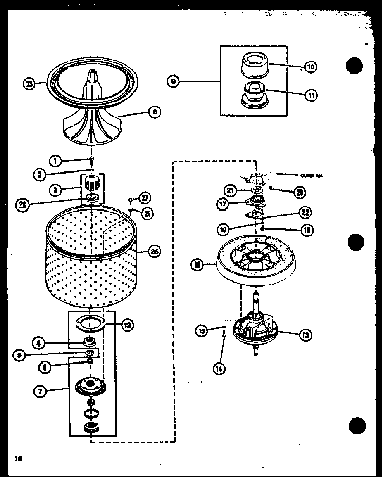 Section 8 Diagram and Parts List for LWD962 P7804724W Amana Washer