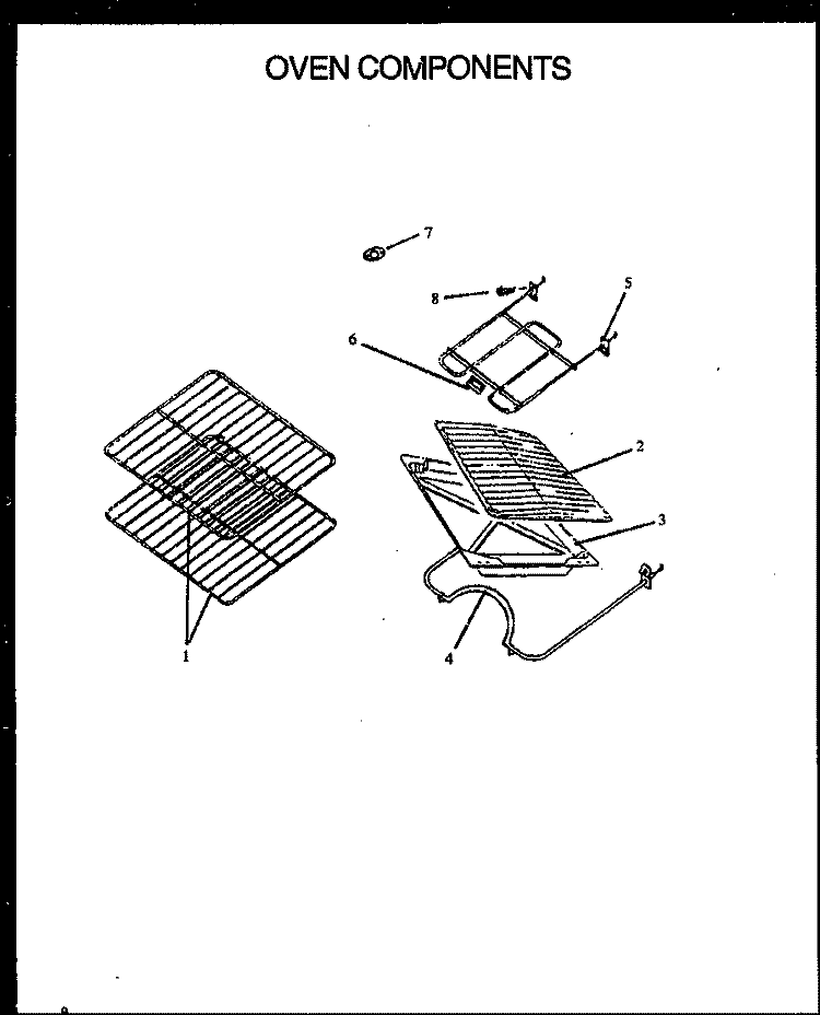 OVEN COMPONENTS Diagram and Parts List for SBC24FX5 P1142295N L Amana Range