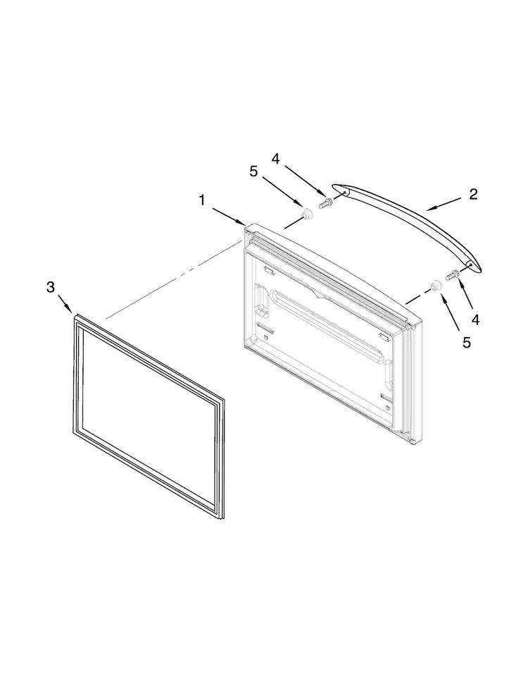 Freezer Door Parts Diagram and Parts List for MFF2258VEA10  Maytag Refrigerator