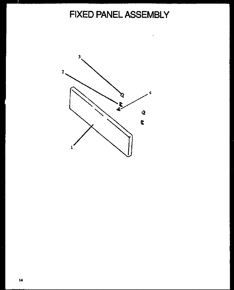 FIXED PANEL ASSY Diagram and Parts List for SBE22AX P1142412N W Amana Range