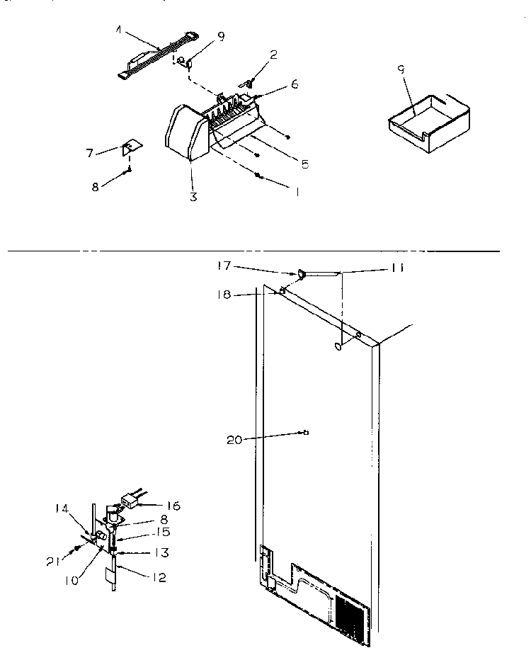 Section 7 Diagram and Parts List for TR21S4E-P1196104WE  Amana Refrigerator