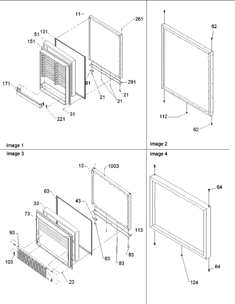 Door Assy Diagram and Parts List for BB20V1S-P1321314WS  Amana Refrigerator