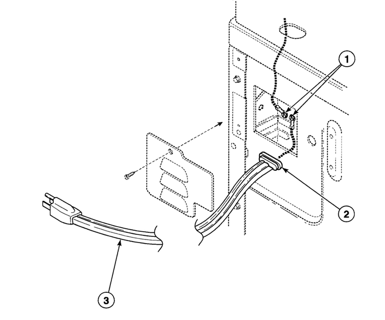 Power Cord Diagram and Parts List for SDE907QF1500  Speed Queen Dryer