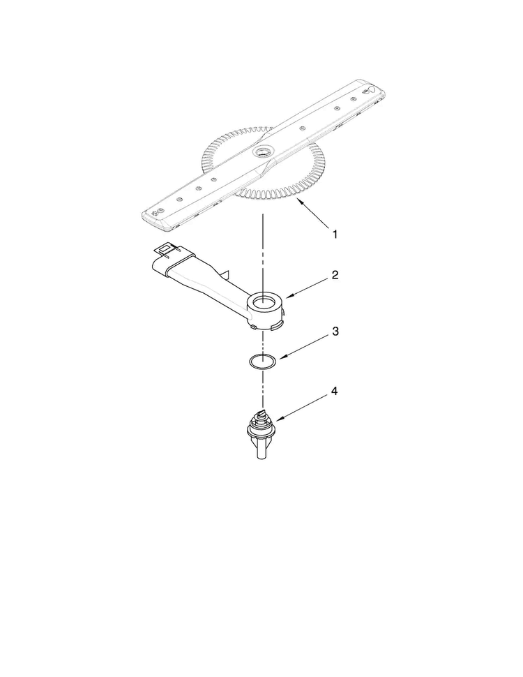 Lower Washarm Parts Diagram and Parts List for MDB8859AWS1  Maytag Dishwasher