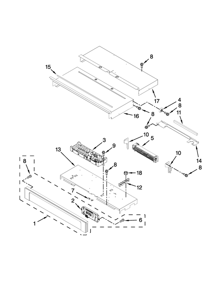 Control Panel Parts Diagram and Parts List for MEW9527DS00  Maytag Wall Oven
