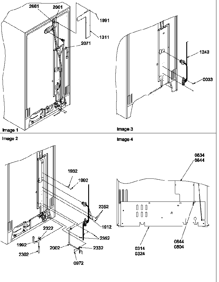 Cabinet Back Diagram and Parts List for SX522VW-P1320501WW  Amana Refrigerator